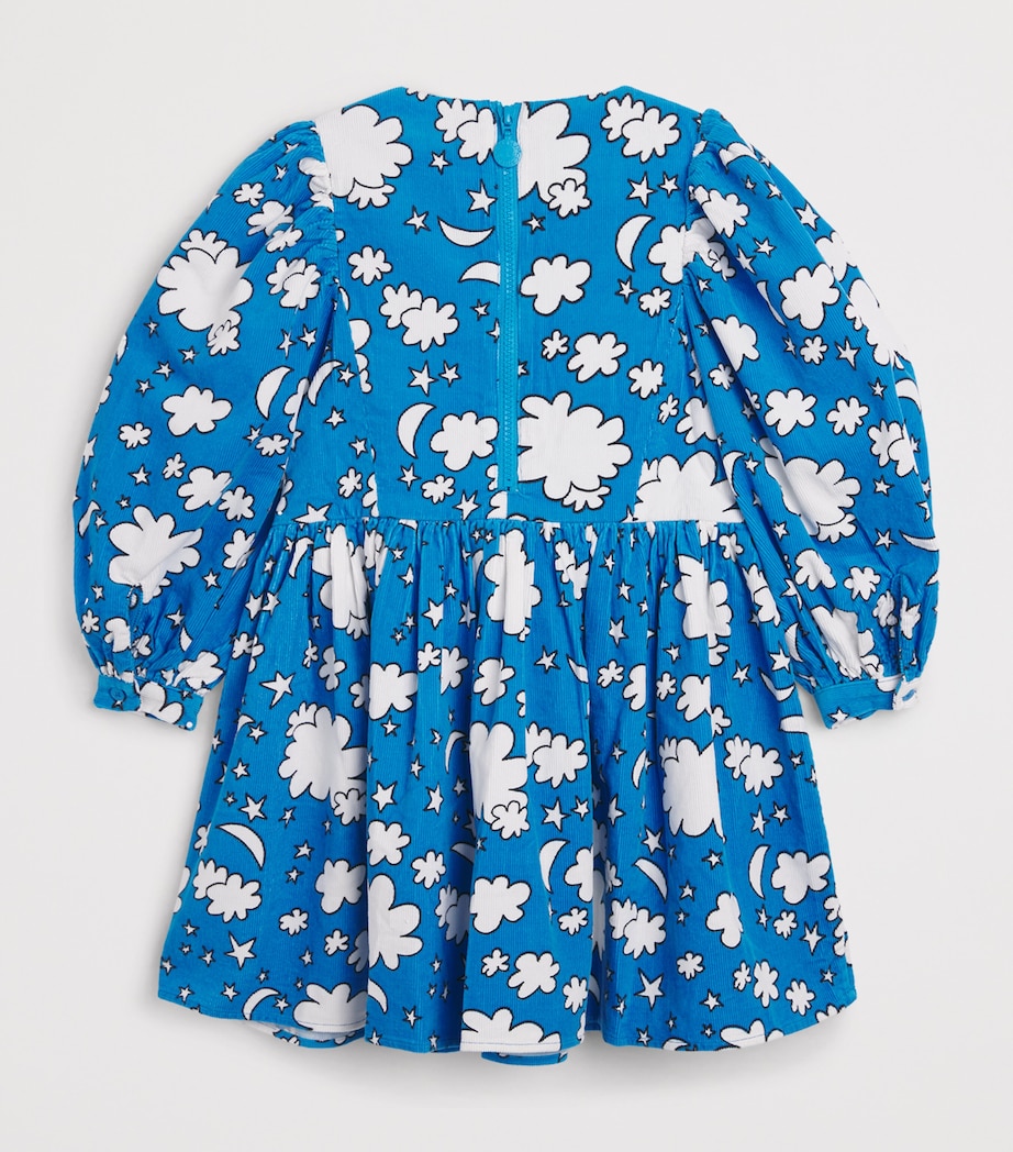 Corduroy Cloud Print Dress (3-14+ Years) 644MCAZZURRO/MULTI Image 2