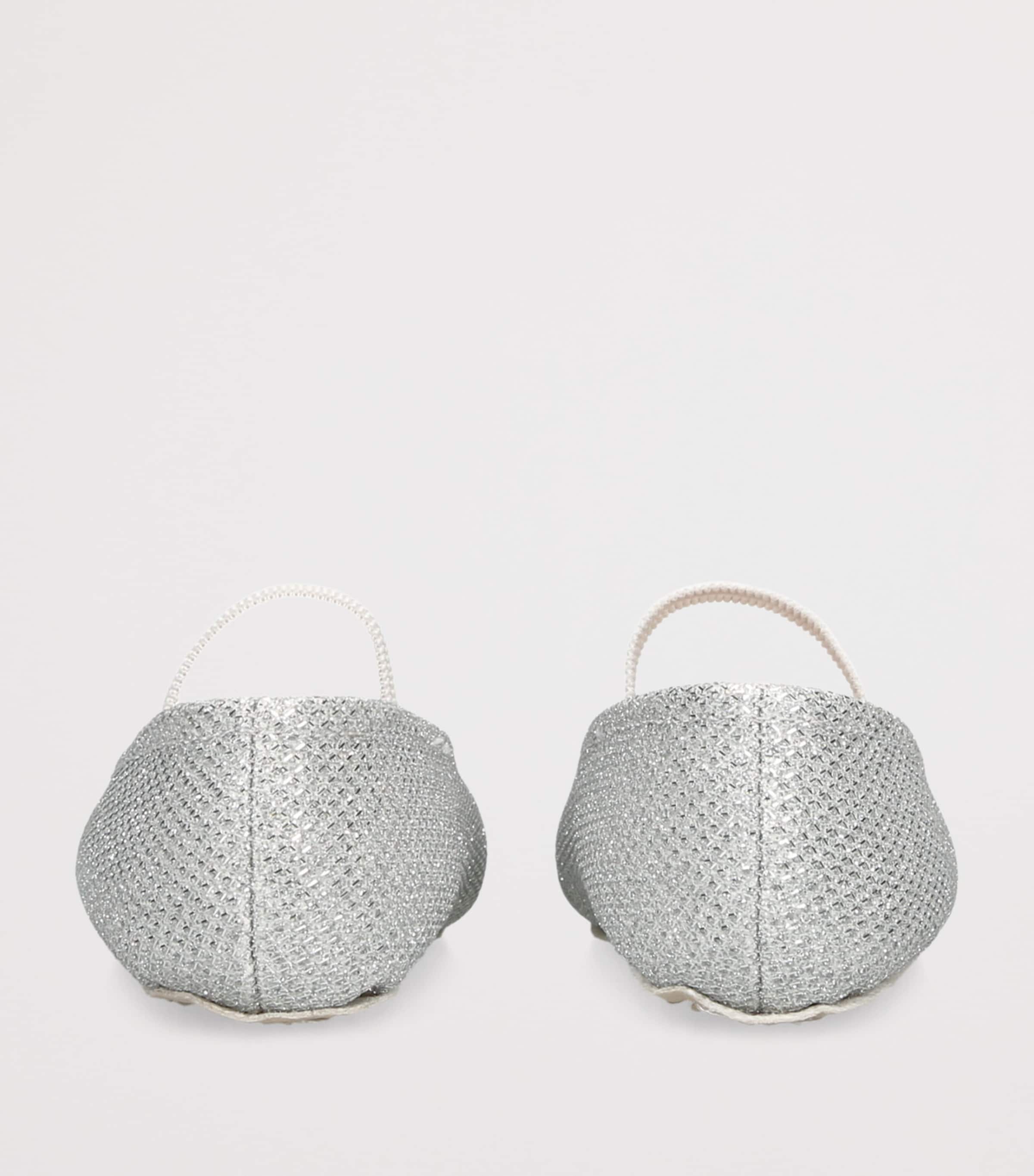 Aruna Seth Glitter Odette Ballet Flats Silver Image 4