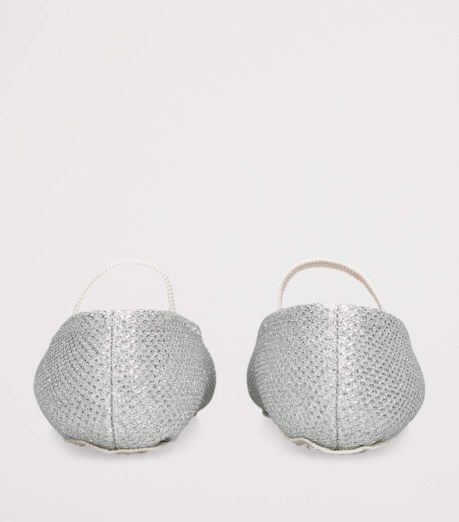 Aruna Seth Glitter Odette Ballet Flats Silver Image 4