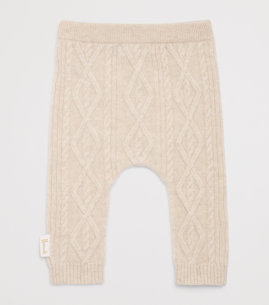 Cashmere Cable-Knit Trousers (0-18 Months) OATMEAL Image 2