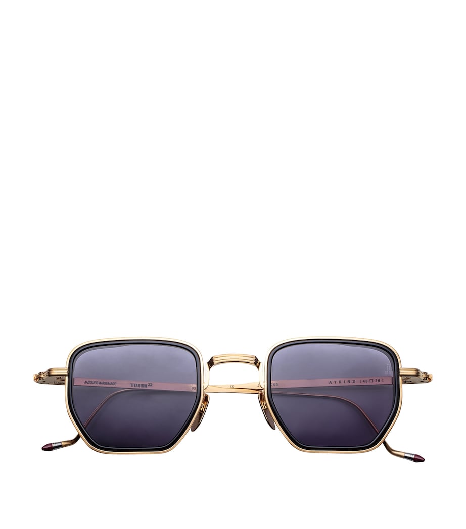 Jacques Marie Mage Atkins Square Sunglasses Gold Image 1