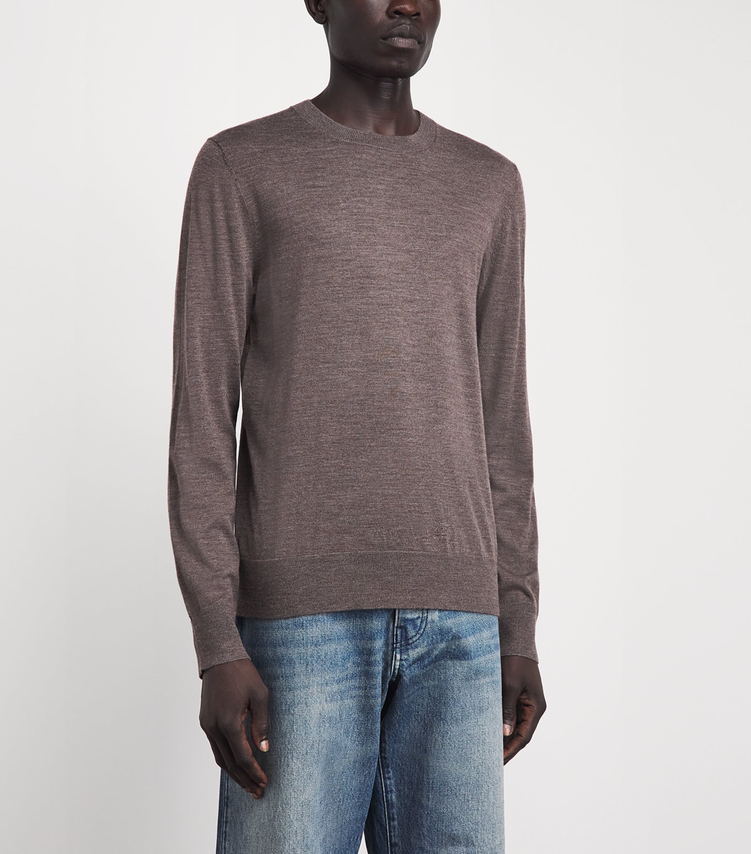 Gabriela Hearst Mens Merino Wool Palco Sweater Walnut Image 4