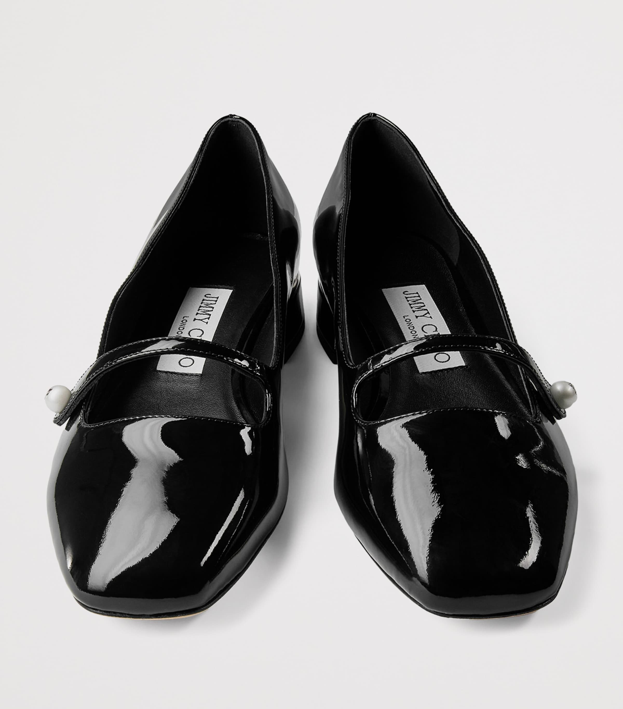 Jimmy Choo Elisa Ballerina Leather Ballet Flats Black Image 3