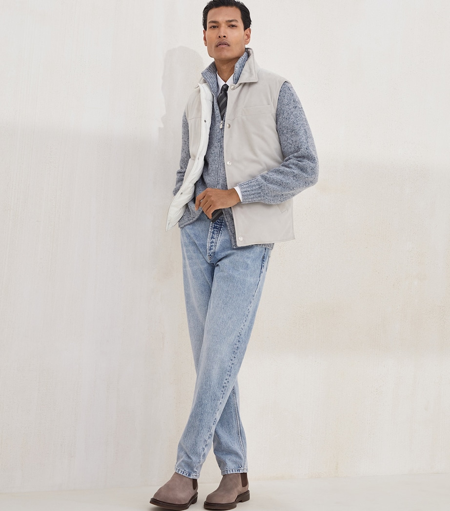 Suede Down Gilet C4245 Image 3