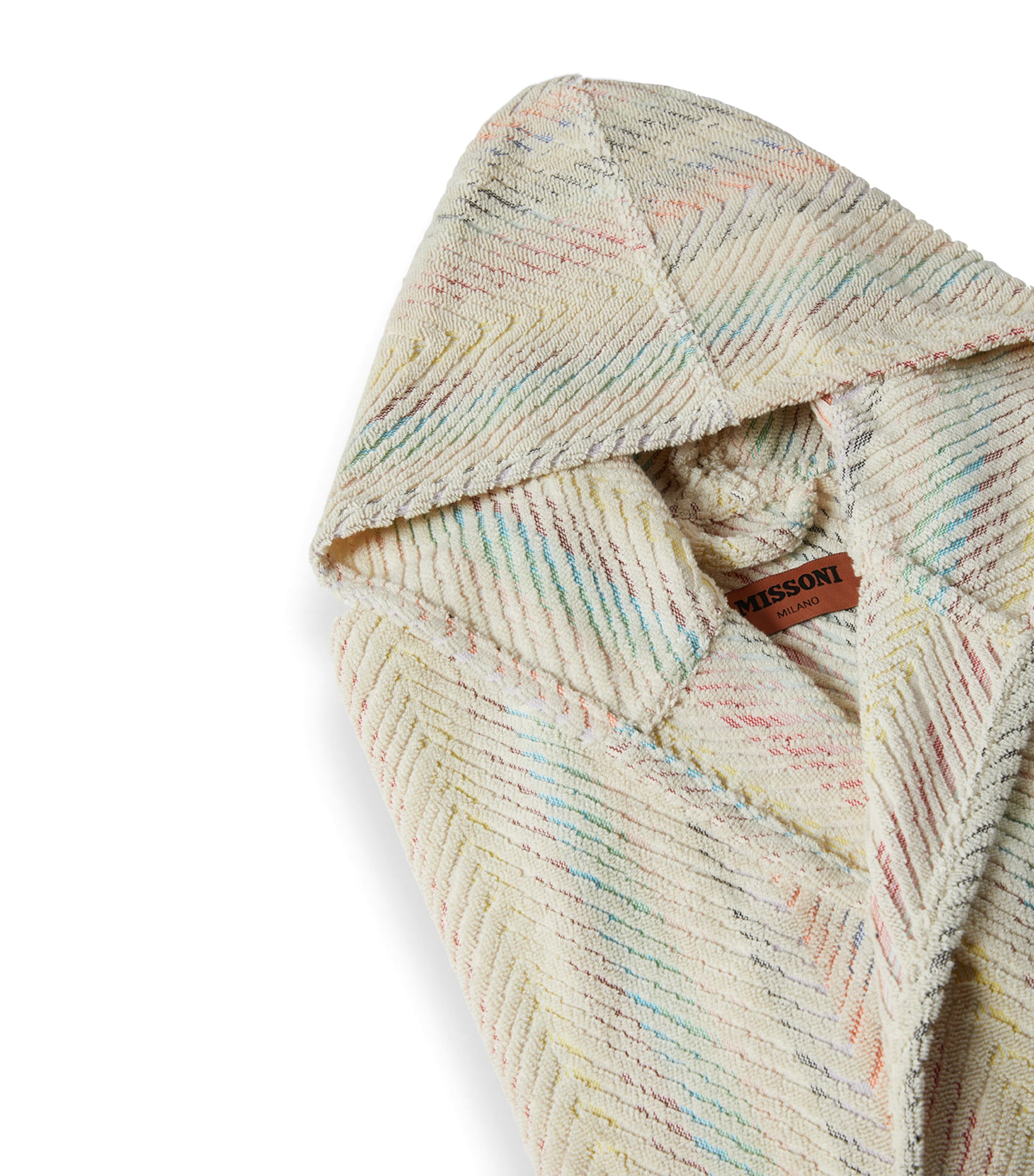 Towelling Herringbone Harmony Robe (Large) 100 - MULTI Image 2