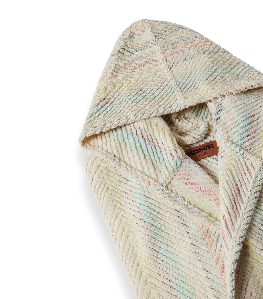 Towelling Herringbone Harmony Robe (Large) 100 - MULTI Image 2