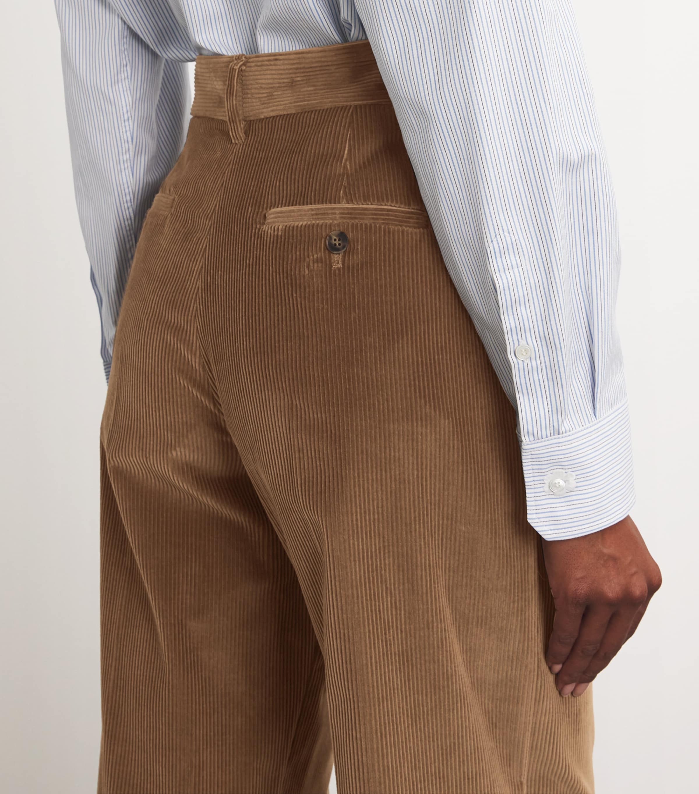 Cotton Corduroy Wide-Leg Trousers HAZELNUT BROWN Image 6