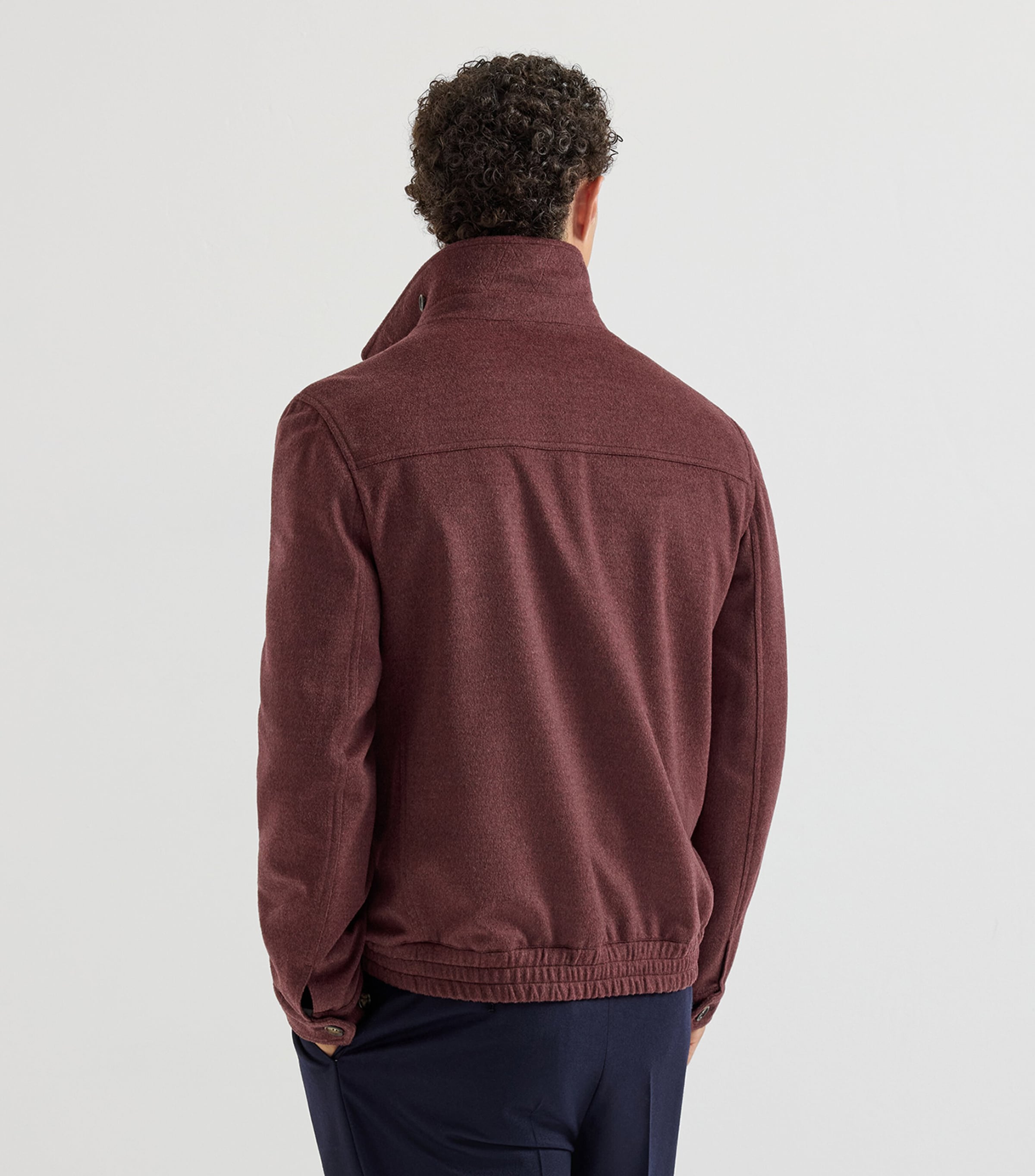 Brunello Cucinelli Mens Virgin Wool Bomber Jacket Image 3