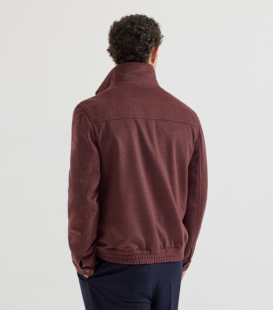 Brunello Cucinelli Mens Virgin Wool Bomber Jacket Image 3