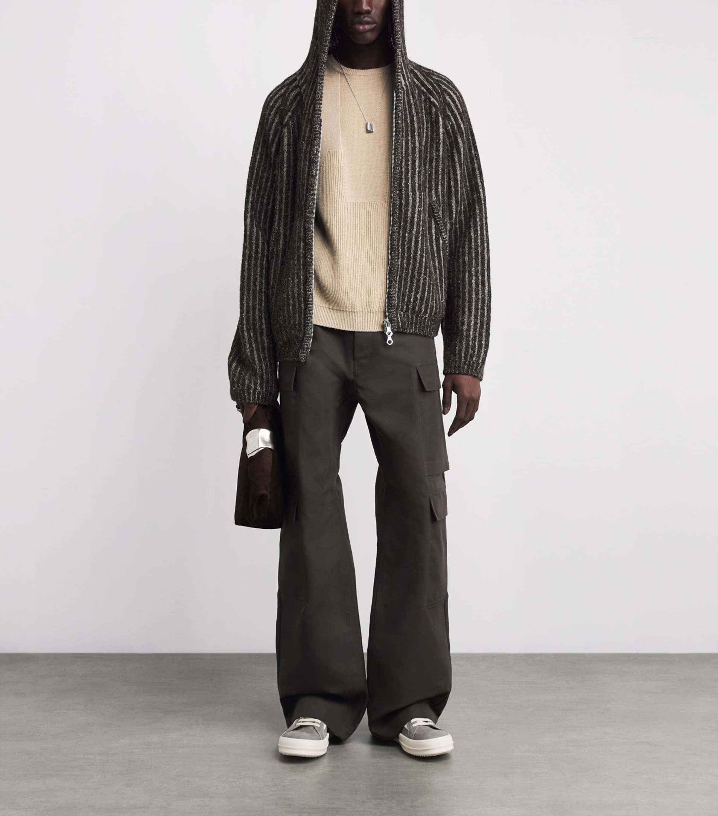 Virgin Wool Jacquard Tank Top SAND/ 138 Image 2