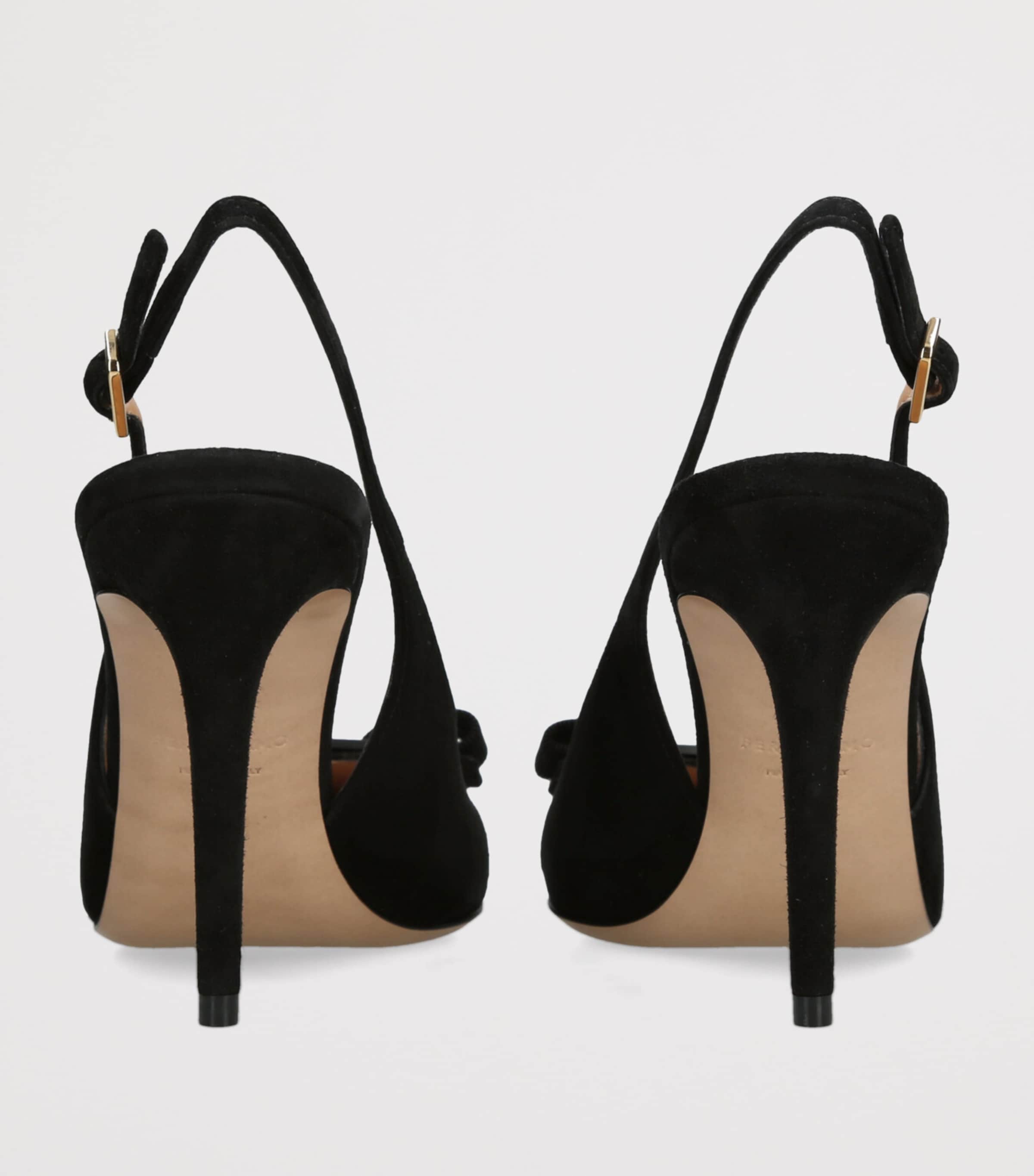 Suede Vibily Slingback Pumps 95 BLACK Image 2