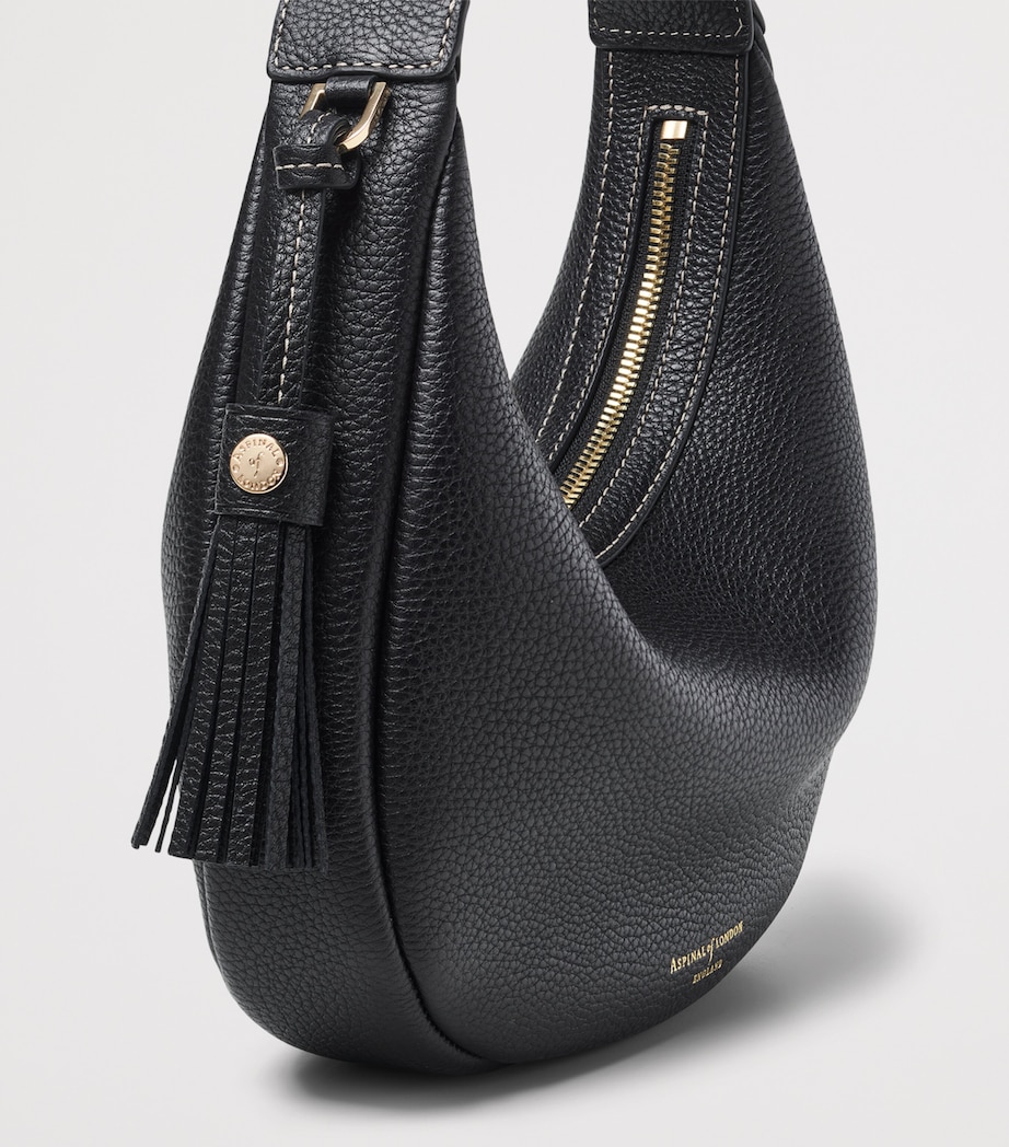 Aspinal Of London Mini Soho Crescent Shoulder Bag Black Image 5