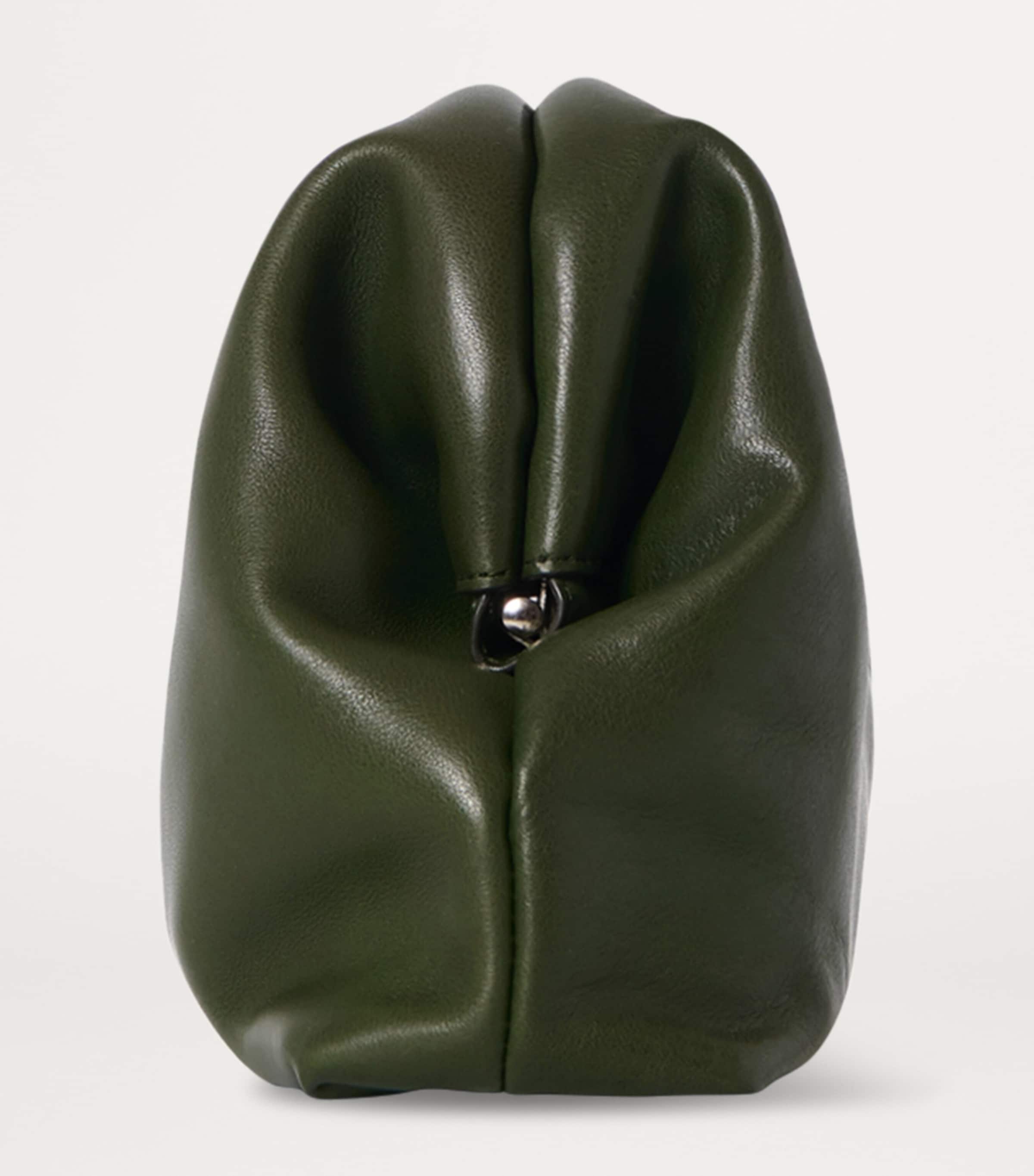 The Row Mira Leather Clutch Bag | Harrods AU