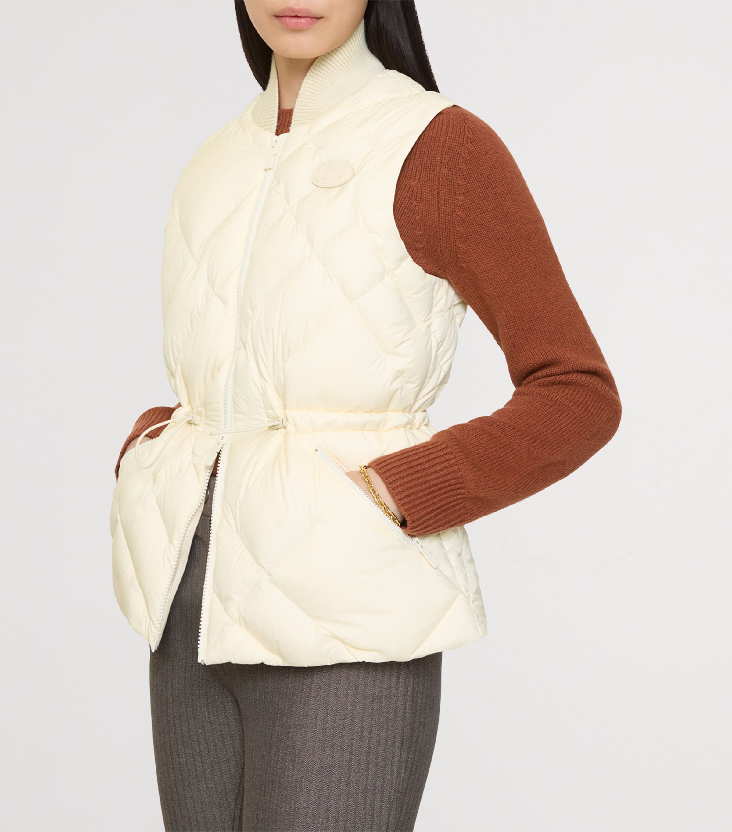 Water-Resistant Down Quilted Gilet CERAMIC WHITE Image 2