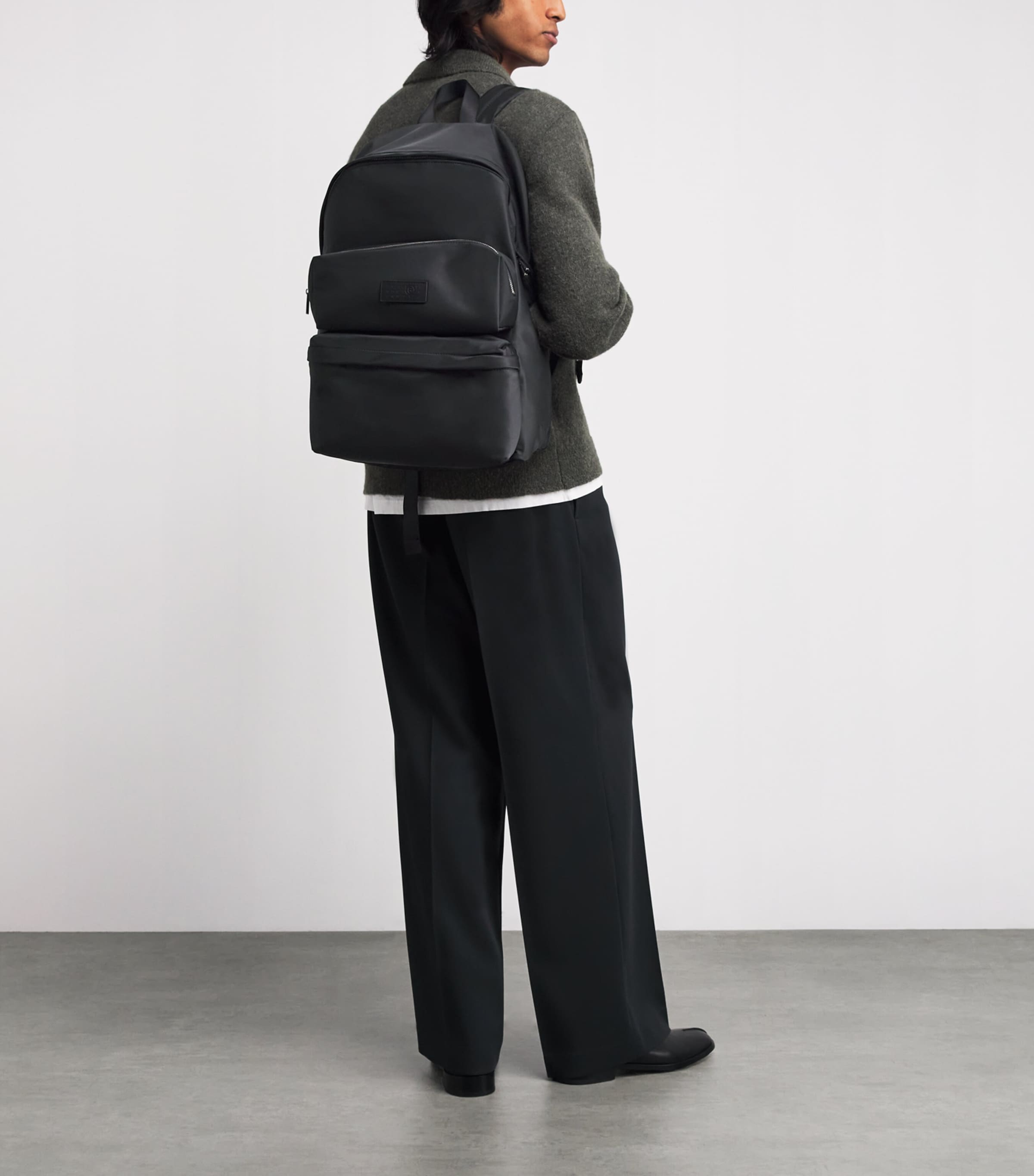MM6 Maison Margiela Black Nylon 3-Pocket Backpack | Harrods US