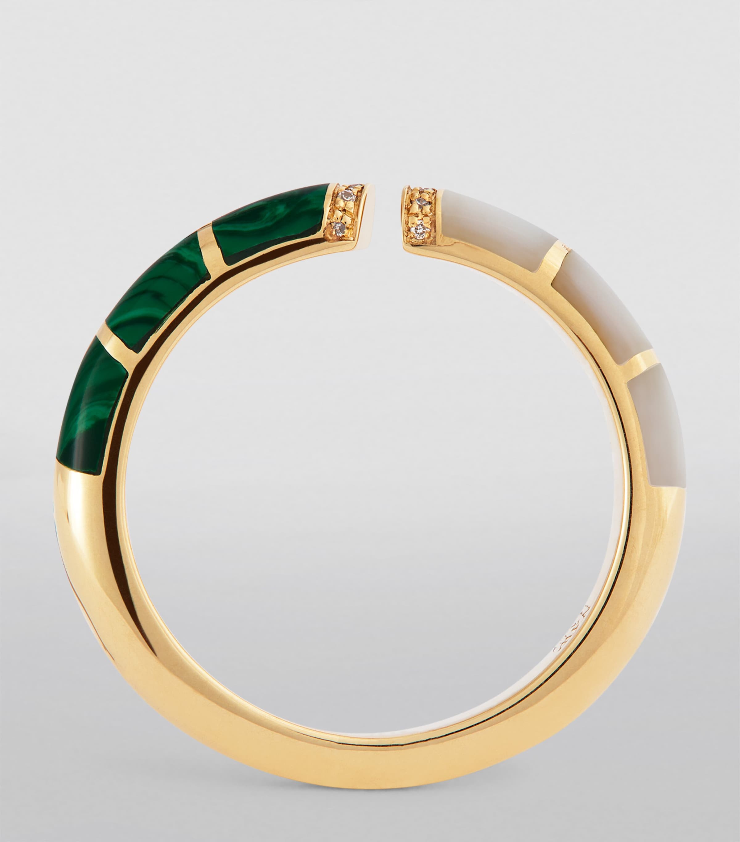 Yellow Gold, Diamond, Malachite and Mother-of-Pearl Psychedeliah Ring YELLOW GOLD Image 2