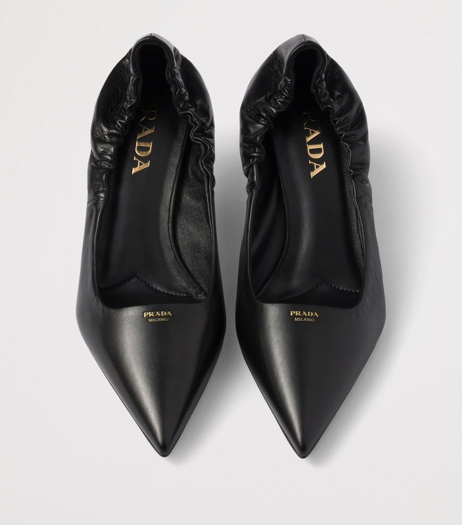Prada Patent Leather Pointed Pumps 55 Black Image 4