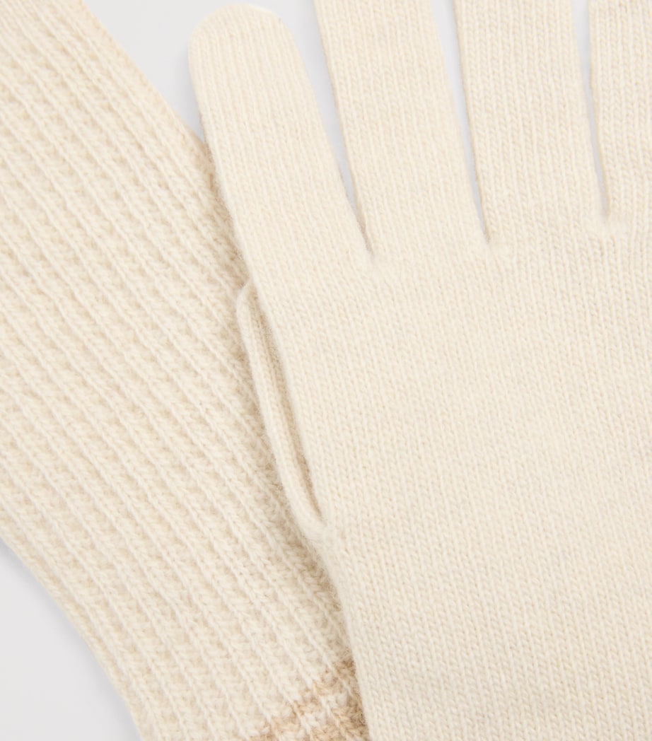 Wool-Cashmere Gloves BIANCO E BEIGE Image 3