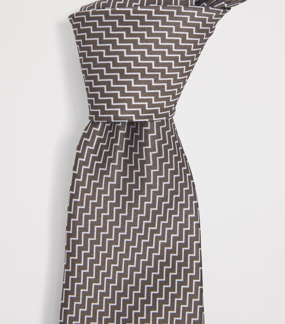 Silk Geometric Printed Tie F6050 Image 3