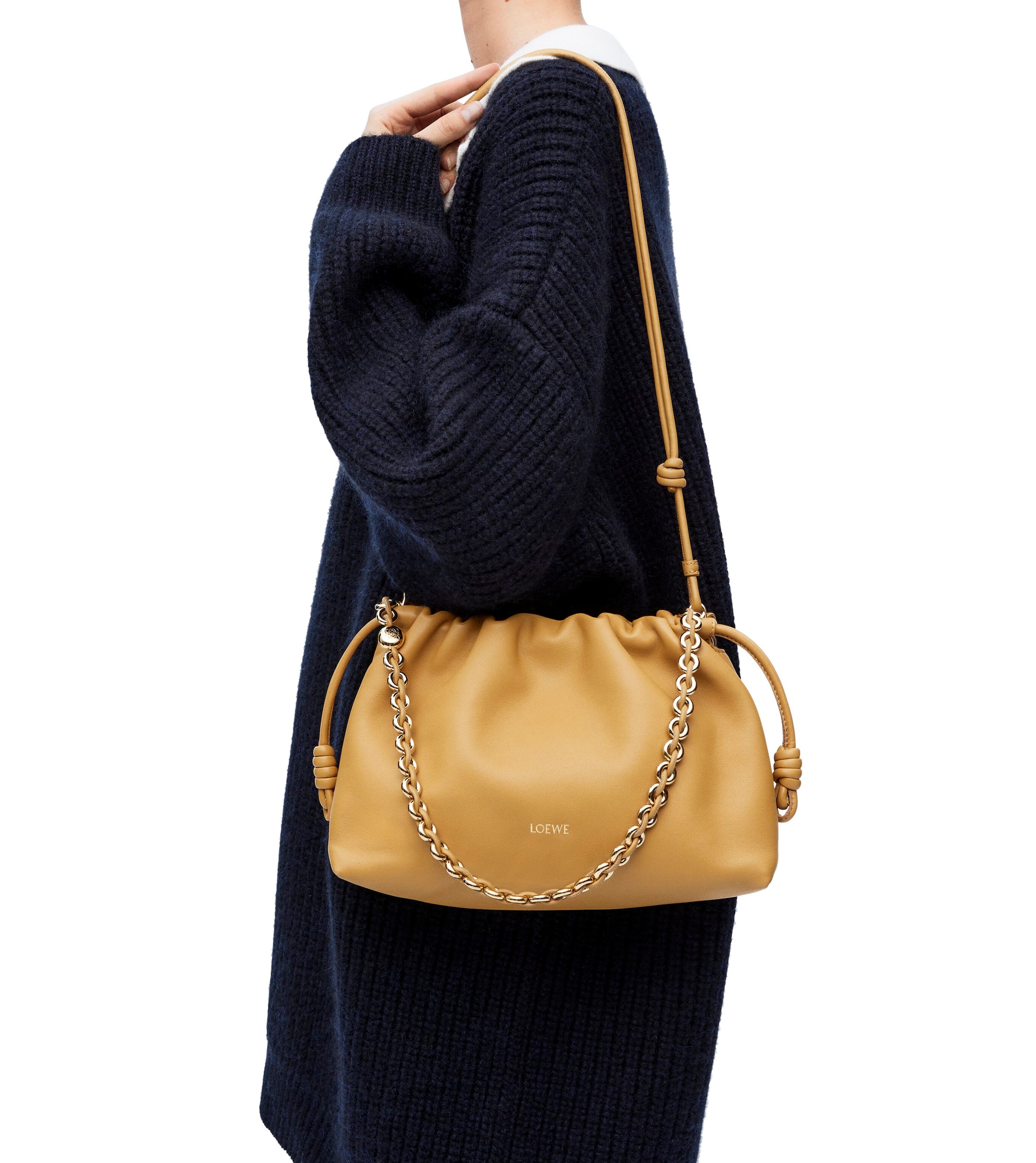 LOEWE Beige Leather Flamenco Purse | Harrods US