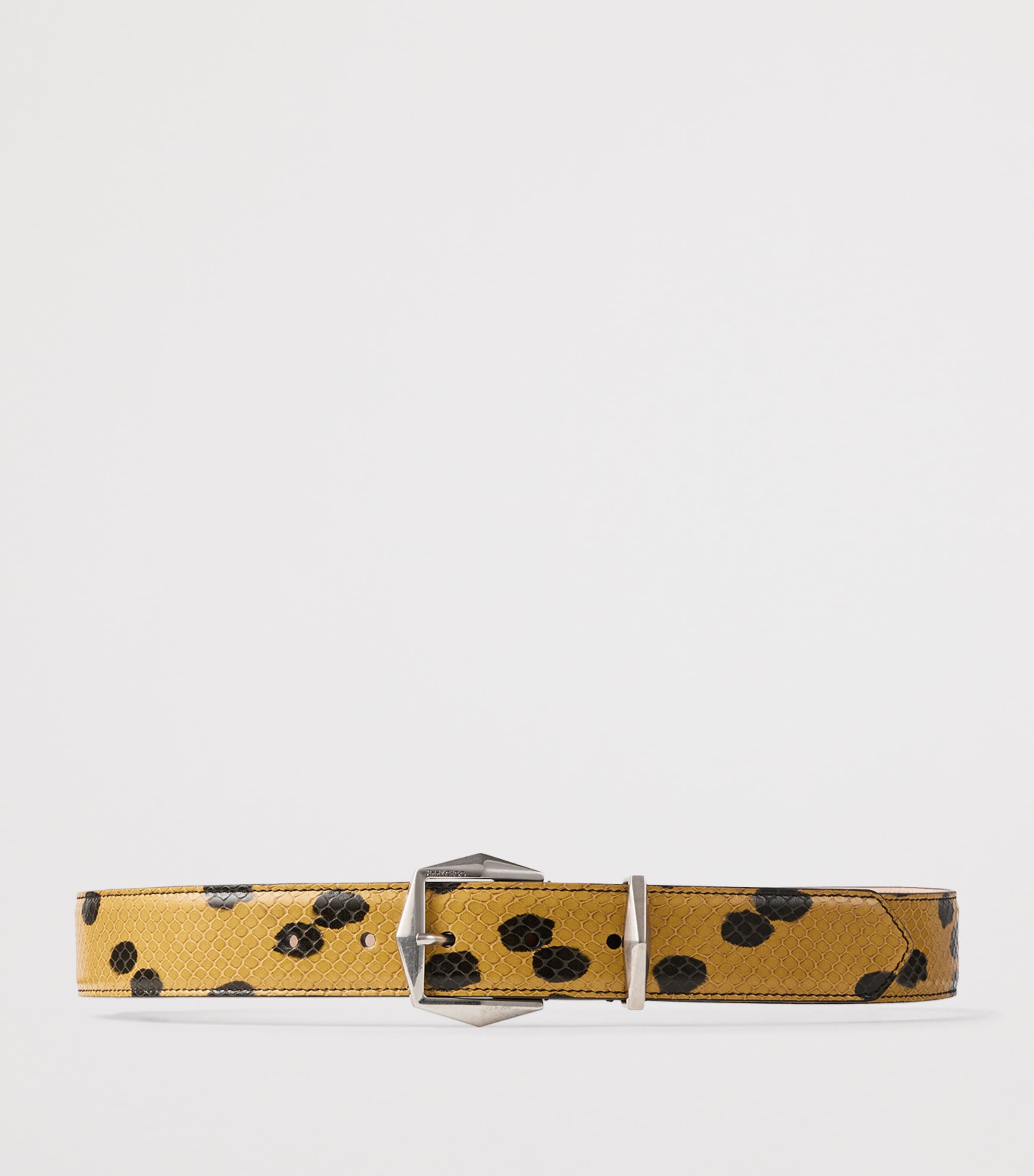 Jimmy Choo Diamond Leather Belt Cigar/black/antique Image 2