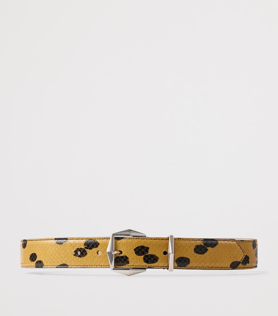 Jimmy Choo Diamond Leather Belt Cigar/black/antique Image 2