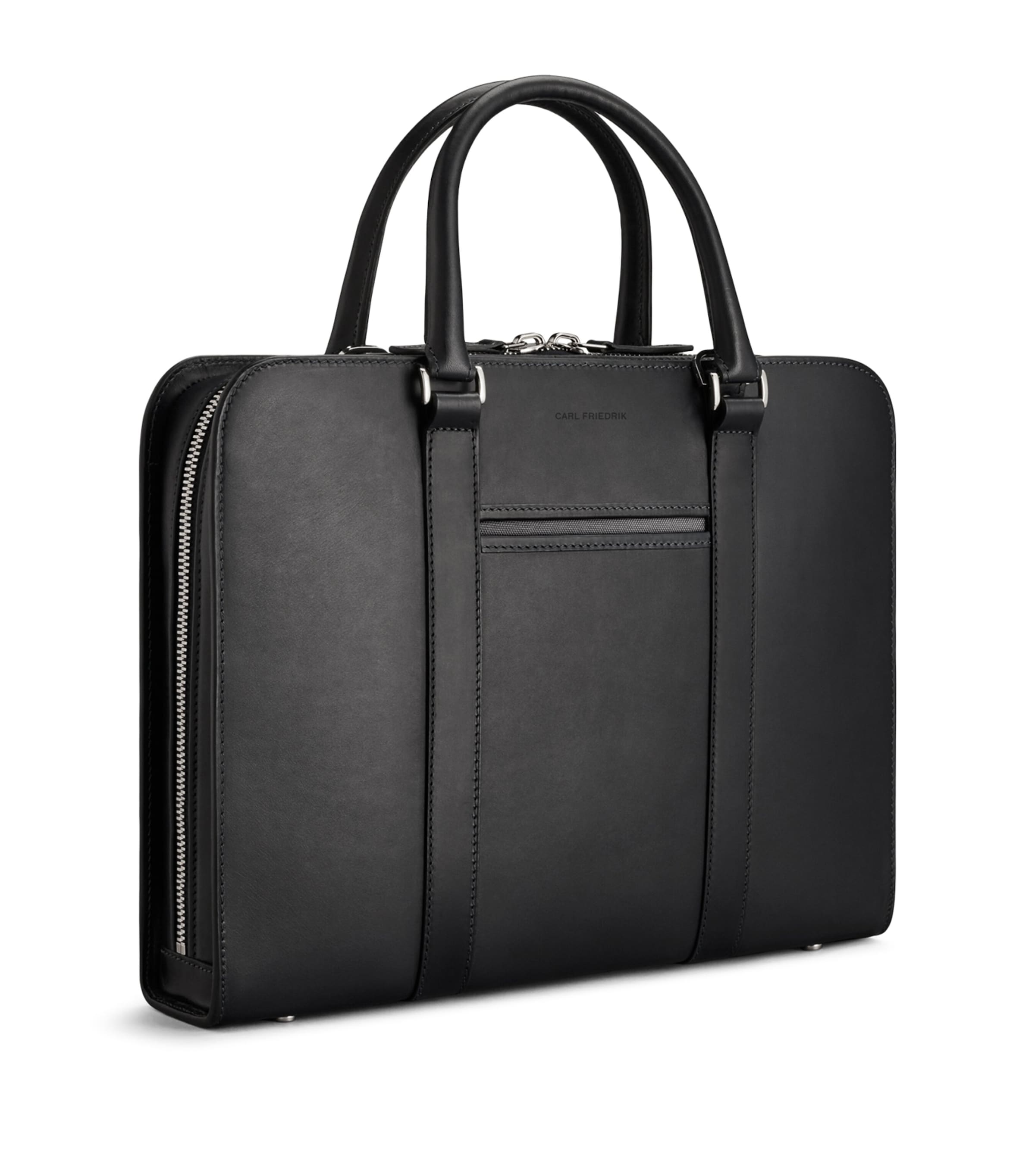 Leather Palissy Briefcase BLACK/GREY Image 5
