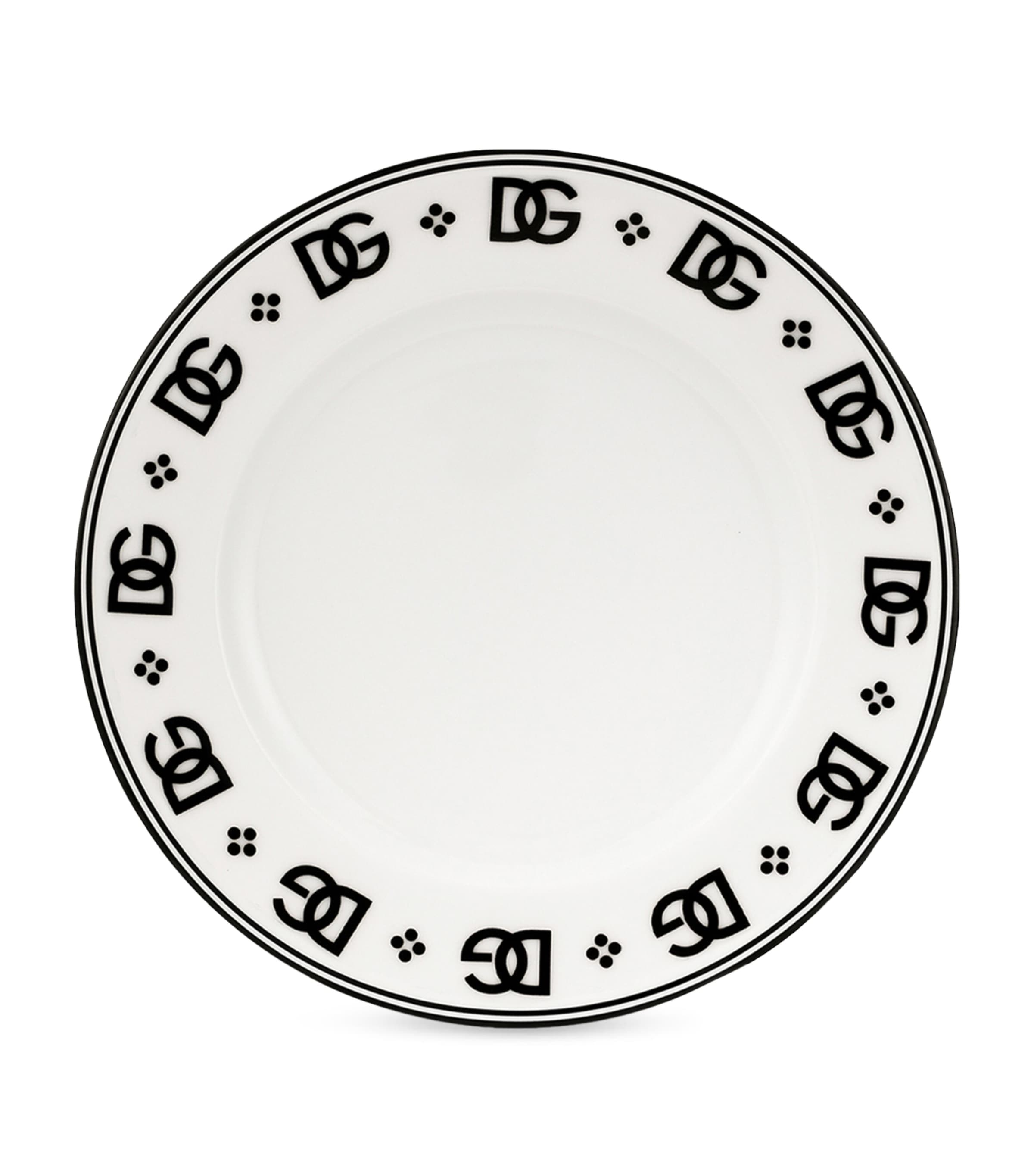 Set of 2 DG Logo Bread Plates (17cm) U0082-DG LOGO BORDO Image 3