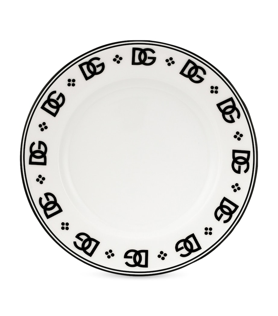 Set of 2 DG Logo Bread Plates (17cm) U0082-DG LOGO BORDO Image 3