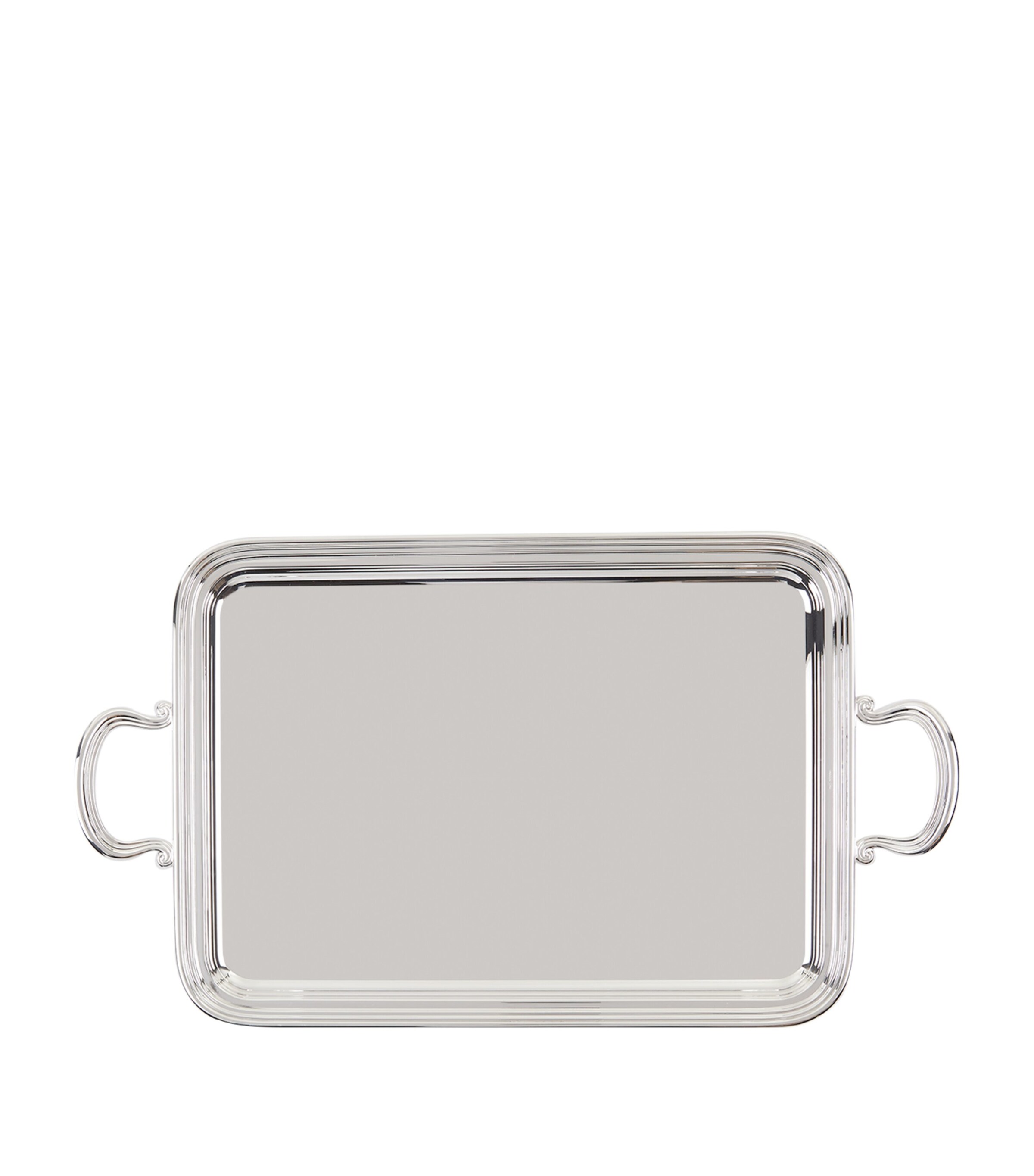 Silver-Plated English Tray With Handles (41cm x 30cm) SILVER Image 3