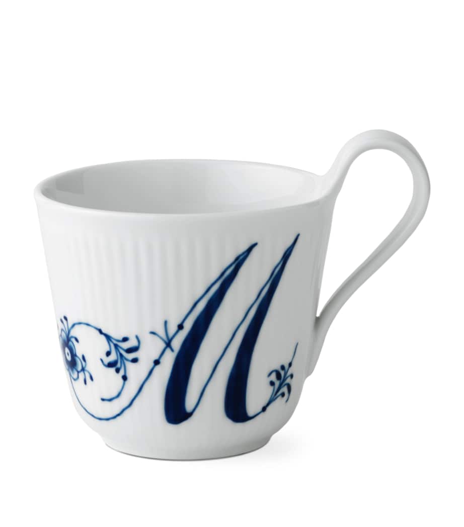 Porcelain Fluted Alphabet Mug BLUE Image 1