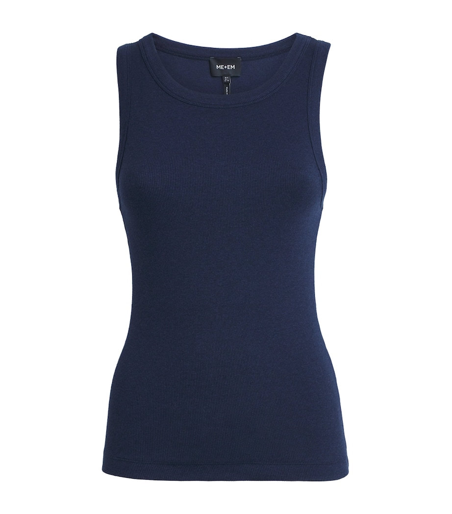 Organic Cotton-Blend Tank Top NAVY MELANGE Image 1