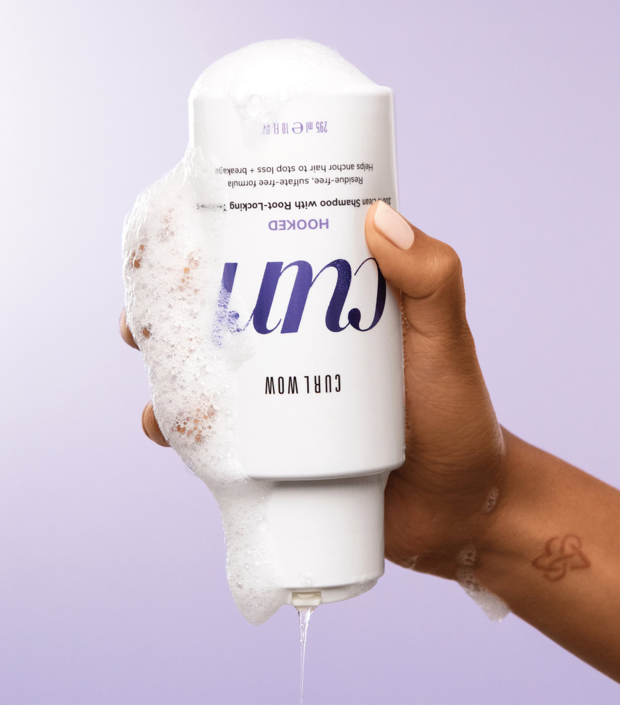 Curl Wow Hooked 100% Clean Curl Shampoo (295ml) NO COLOUR Image 3