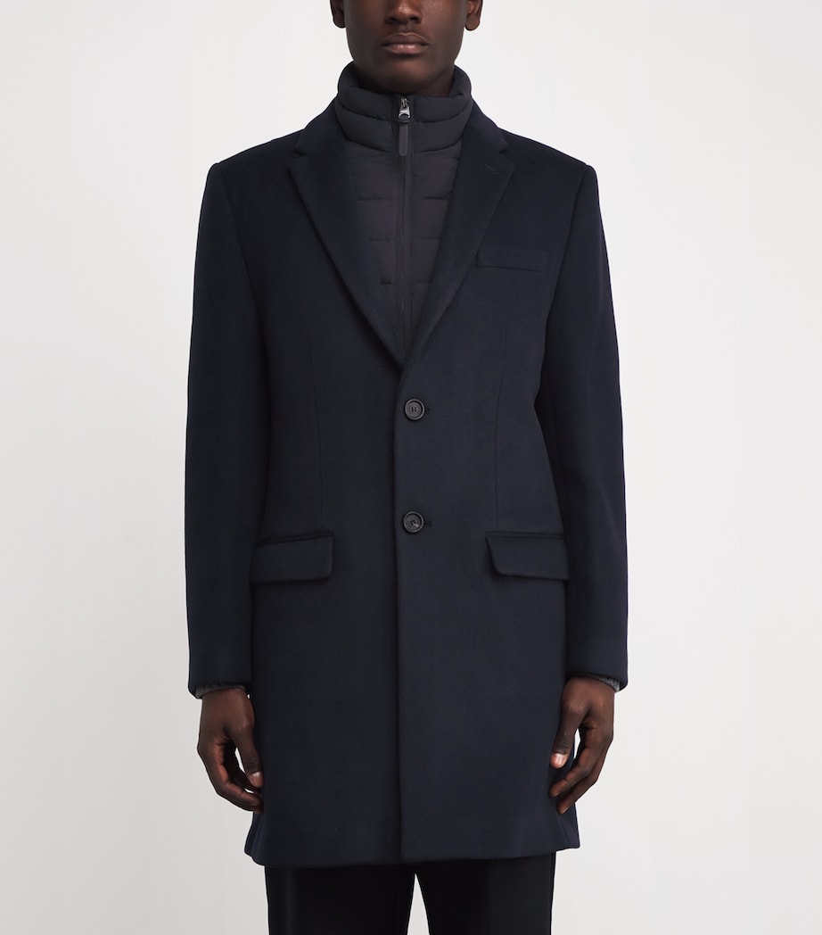 Wool Removable-Bib Coat NAVY A Image 3