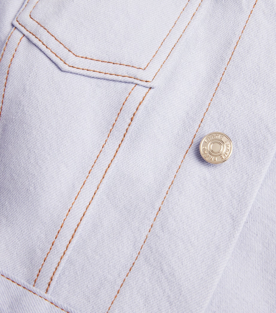 x Carolina Herrera Tailored Denim Jacket CELESTE Image 5