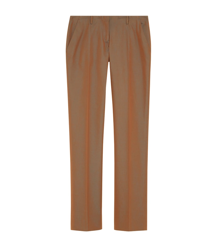McQueen Womens Iridescent Bumster Trousers Image 1