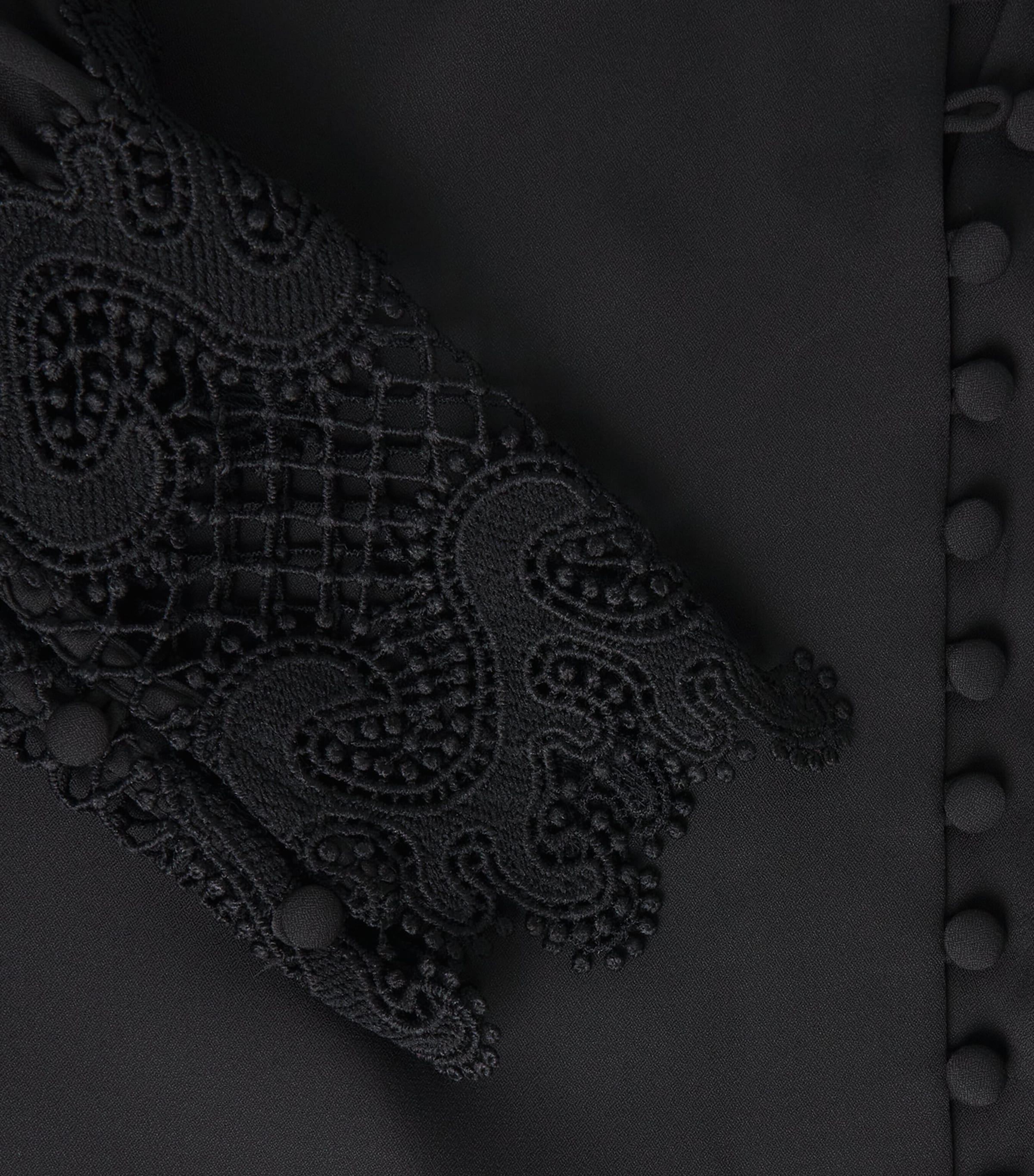 Lace Trim Ava Blouse BLACK Image 5