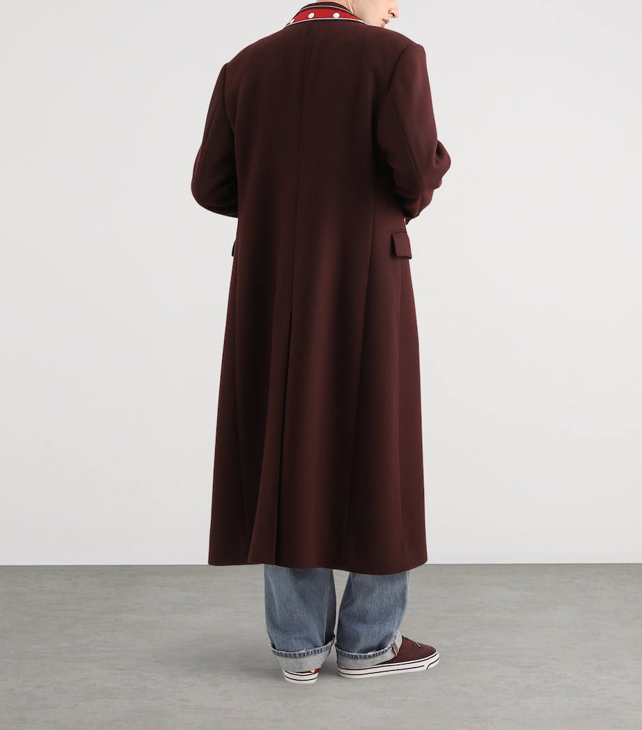 Dolce&Gabbana Mens Wool-Blend Coat Brown Dark V Image 3