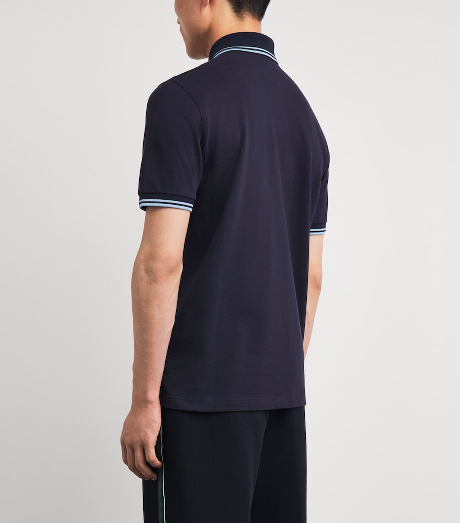 Fred Perry Mens Twin Tipped Polo Shirt Navy/ice/ice Image 5