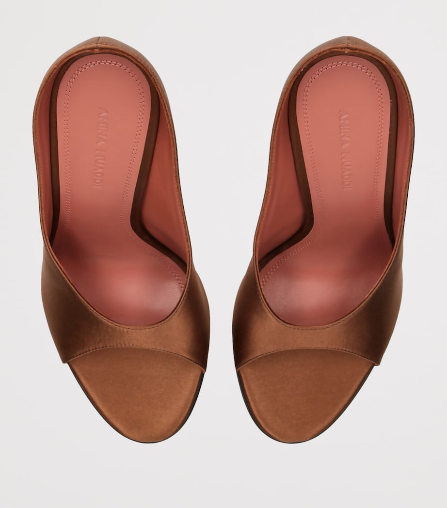 Satin Anok Heeled Slipper 105 DARK BROWN Image 4