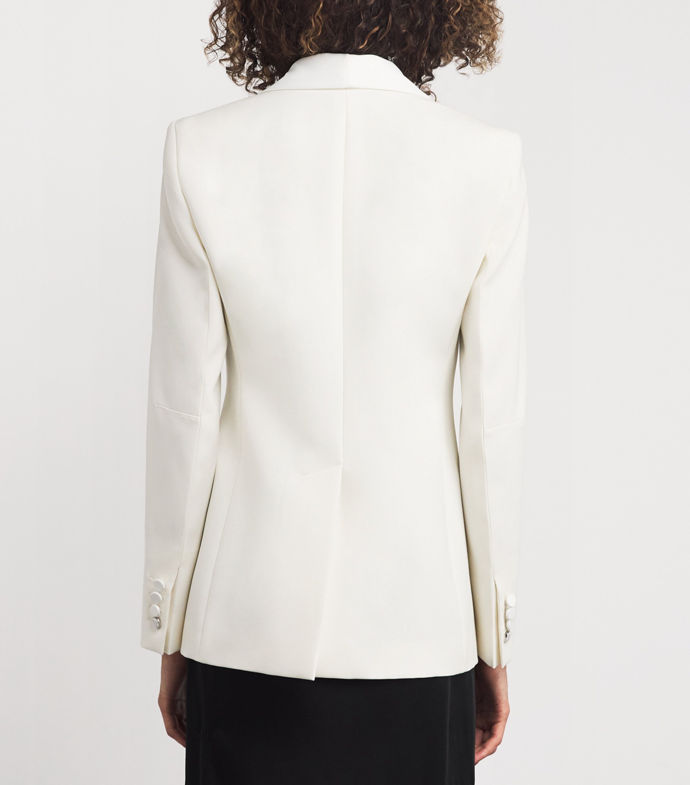 Wool Shawl-Collar Jacket WHITE Image 4