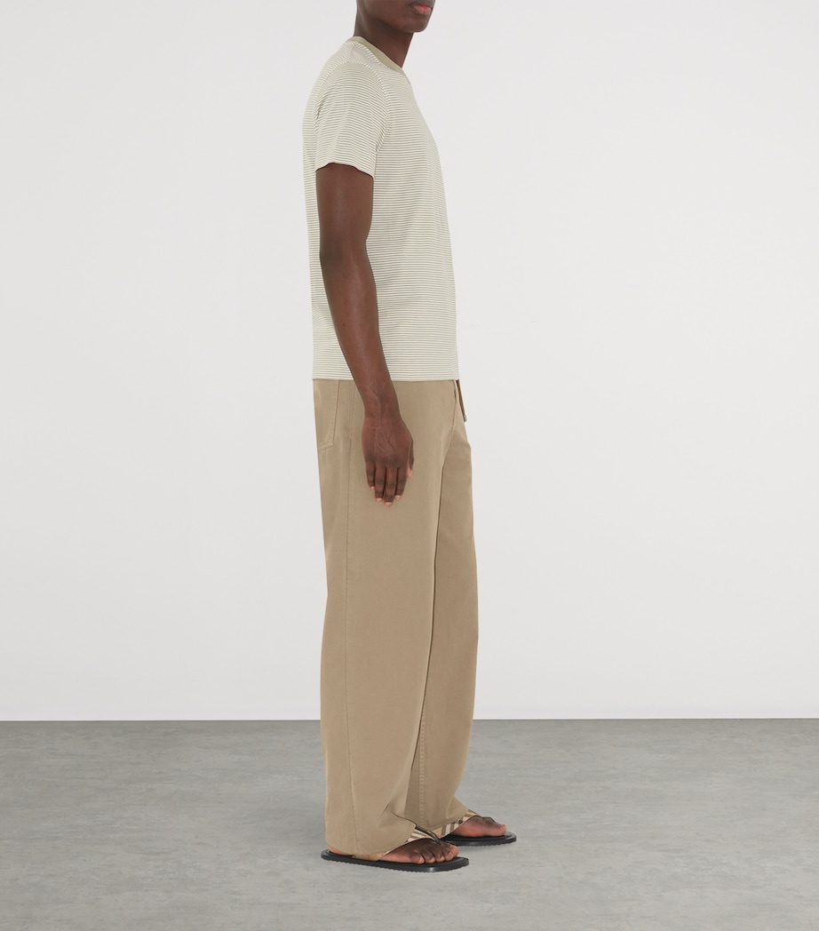 Cotton Stripe Logo T-Shirt SKYLARK Image 3