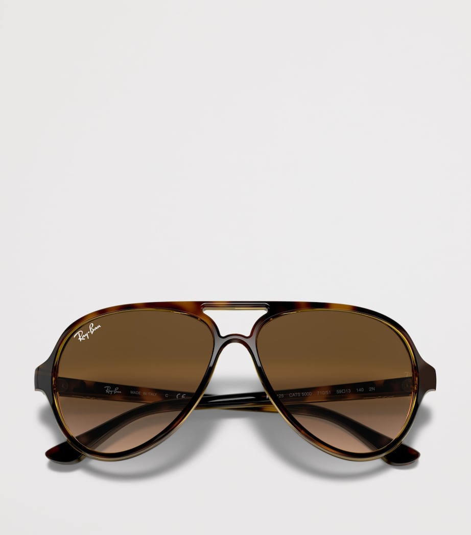 Ray-Ban Tortoiseshell Cats 5000 Classic Pilot Sunglasses Brown Image 5