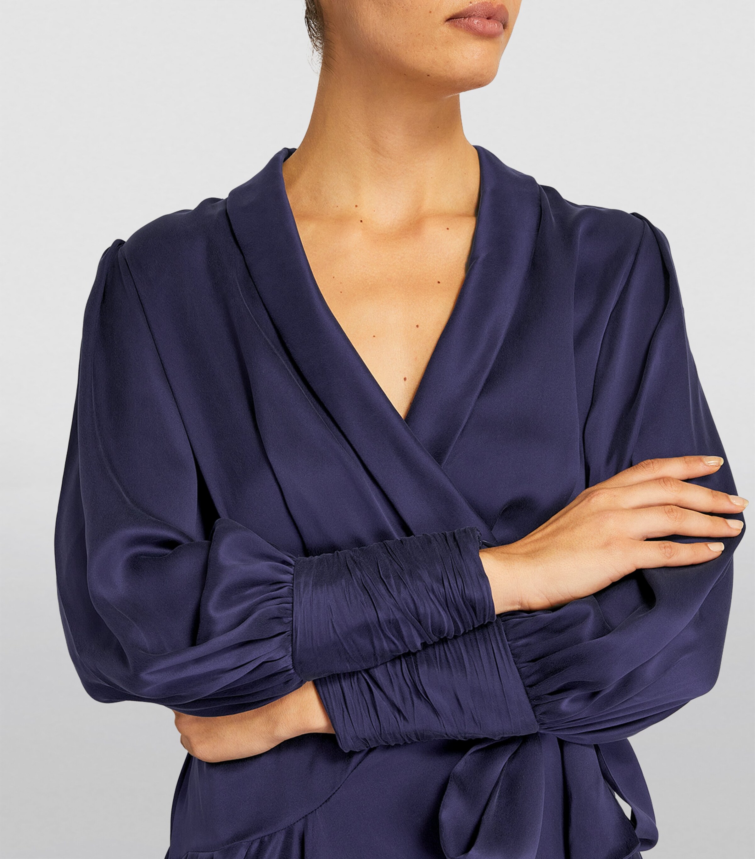 【送料&関税込】Zimmermann Navy Blue Silk Mini Dress Zimmermann Silk Dress In Navy Blue | ModeSens
