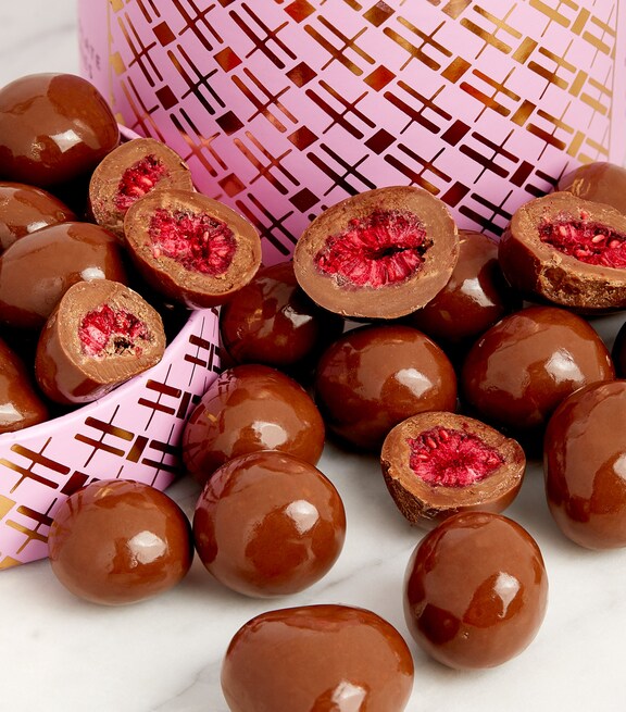 Harrods Milk Chocolate Raspberries (270g) | Harrods US