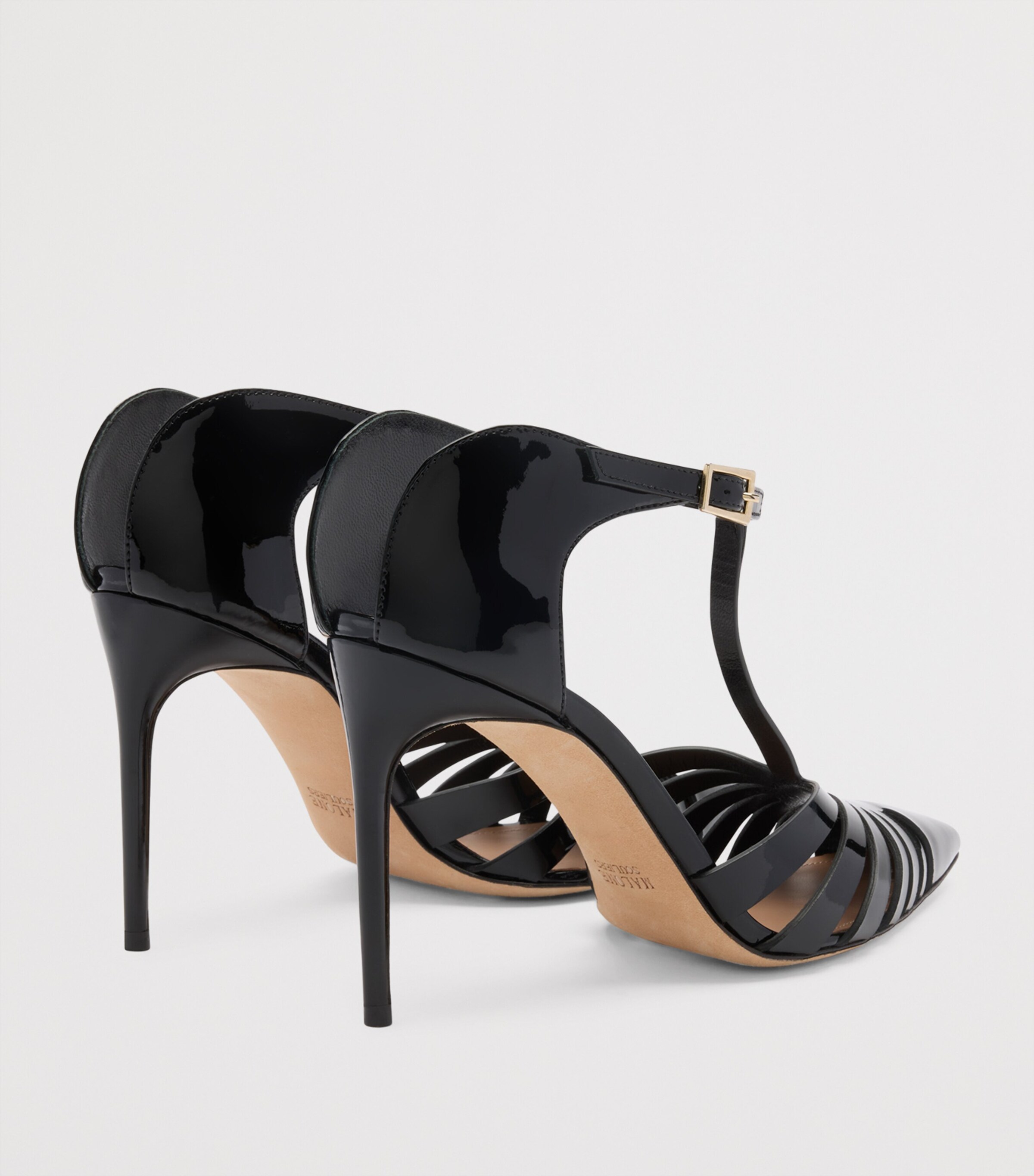 Malone Souliers Patent Leather Jennifer Heeled Mules 90 Black Image 4