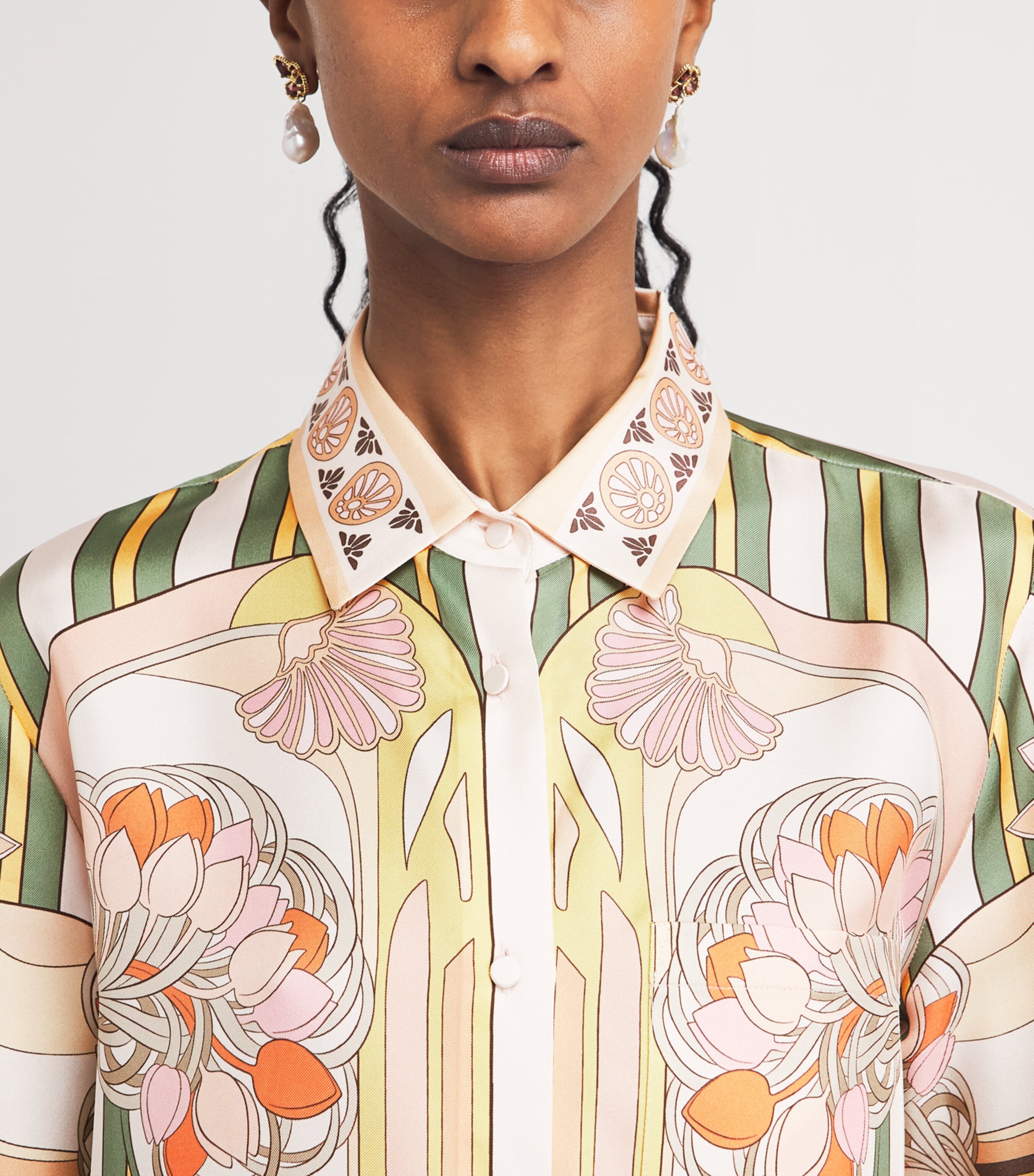 La Doublej Womens Silk Tulip Boy Shirt Tulip Placee Image 3