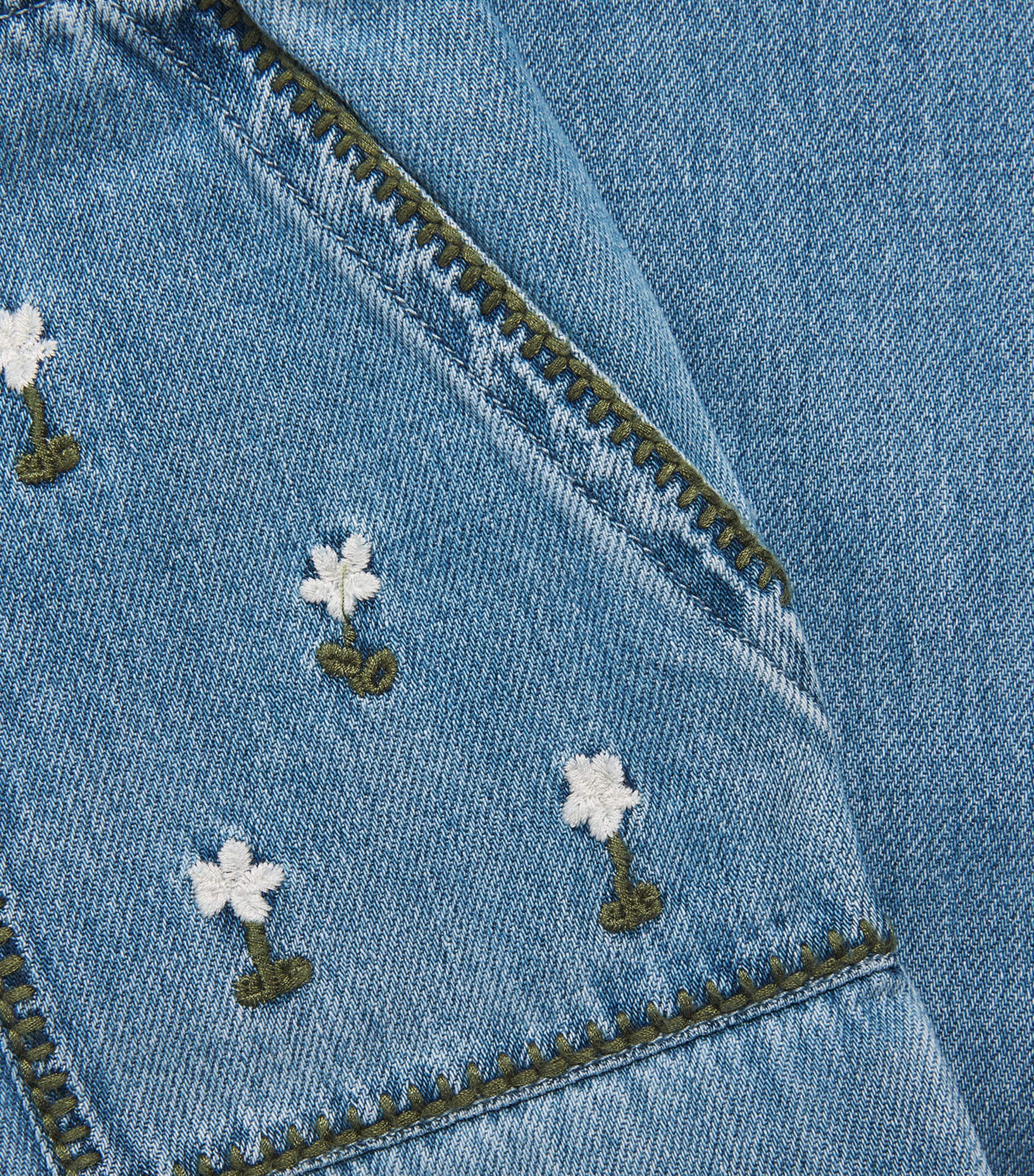 Stella McCartney Kids Embroidered Jeans (3-14 Years) Azure Blue Image 3