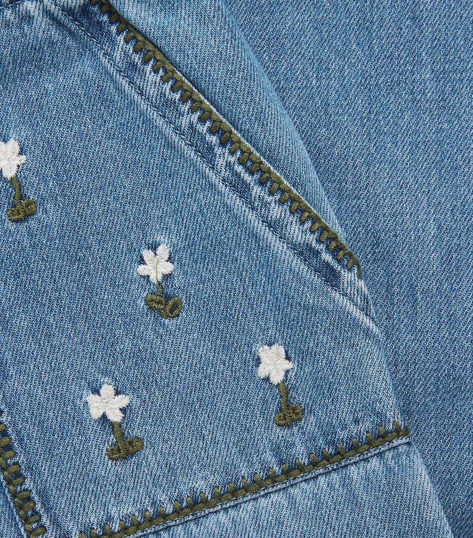 Stella McCartney Kids Embroidered Jeans (3-14 Years) Azure Blue Image 3