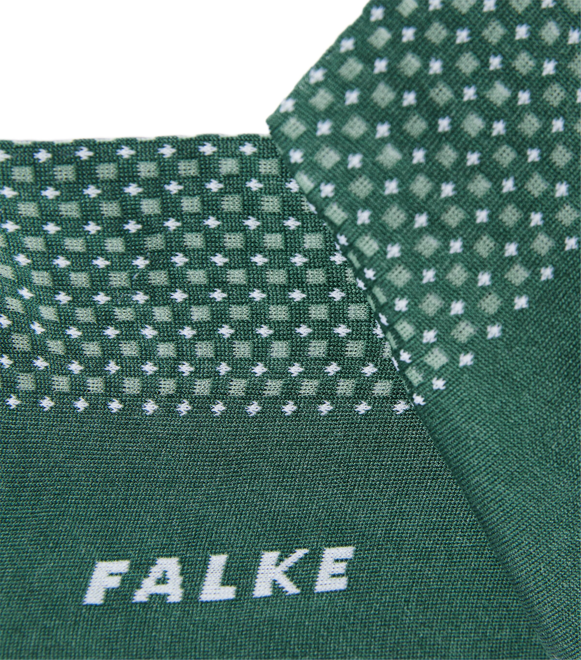 Falke Mens Uptown Tie Socks Green Image 2